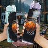 1PC Basketball Player Dark Moody Sports Art 750ml Color Plastic Sports Water Bottle Leakproof Flip Straw Lid Suitable for Sports Office Home Use