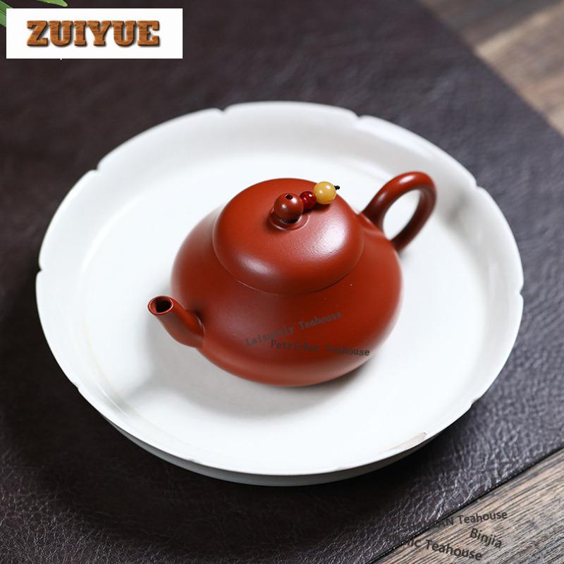 110ml Ancient Yixing Purple Clay Teapots Master Handmade Short Pear Pot Raw Ore Zhu Mud Kettle With Infuser Zisha Tea Set Craft