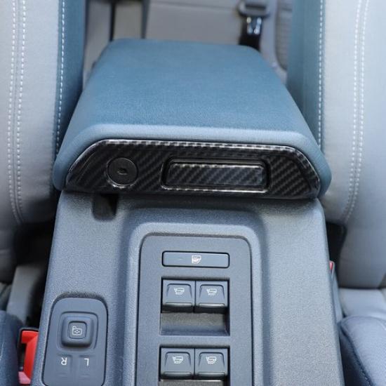 Carbon Fiber Armrest Box Switch Button Decor Cover Trim for Ford Bronco +