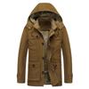 New Jacket Fleece Thickened Medium and Long Casual Large Size Trench Coat Men