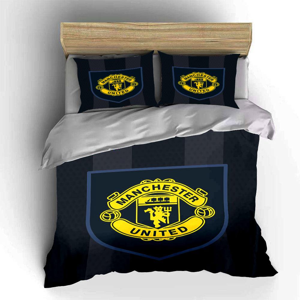 Manchester United Bedding Set Bedding Duvet Cover Set Duvet Cover Pillowcases (1 * Duvet Cover 2 * Pillowcases, without duvet insert)