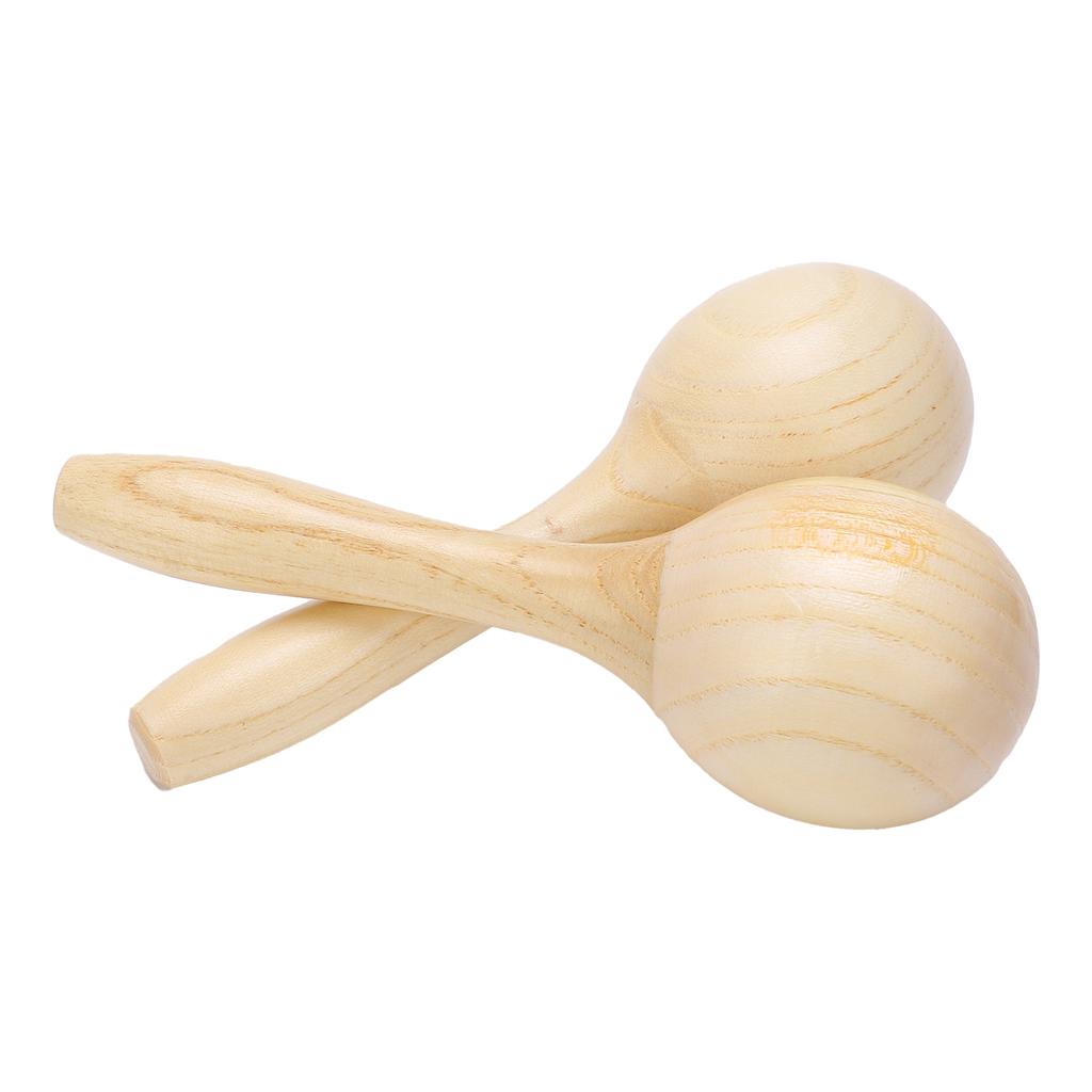 2Pcs Sand Hammer Early Education Instrument Wooden Toddler Percussion Musical Toy Set Kit