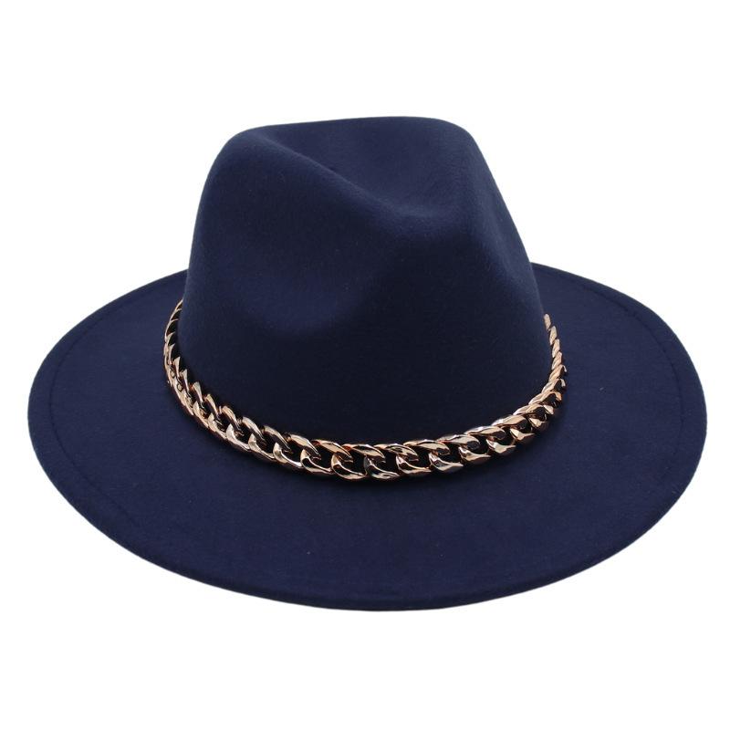 Шляпа-котелок с цепочкой, джазовая шляпа для мужчин и женщин, фетровая шляпа Джексона, сценическая твидовая шляпа