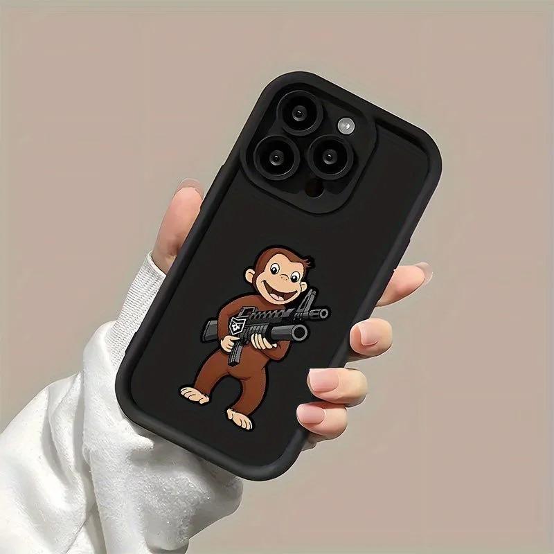 Monkey pattern design mobile phone case suitable for iPhone 17 Air 16 Pro 15 14 13 12 11 Pro Max Plus anti-fall and shockproof