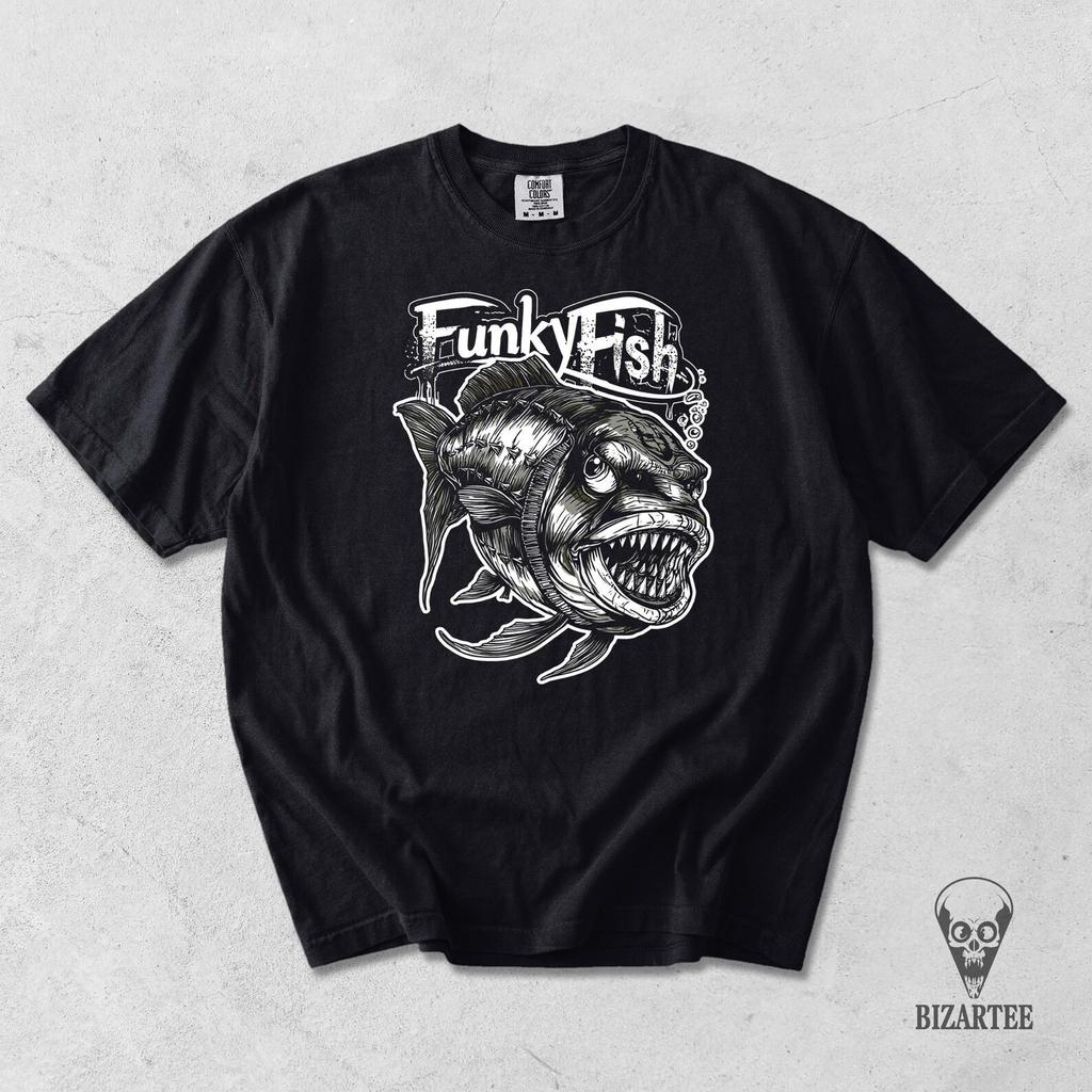 Funky Fish Grunge Shirt, Y2K Funny Fishing Shirt