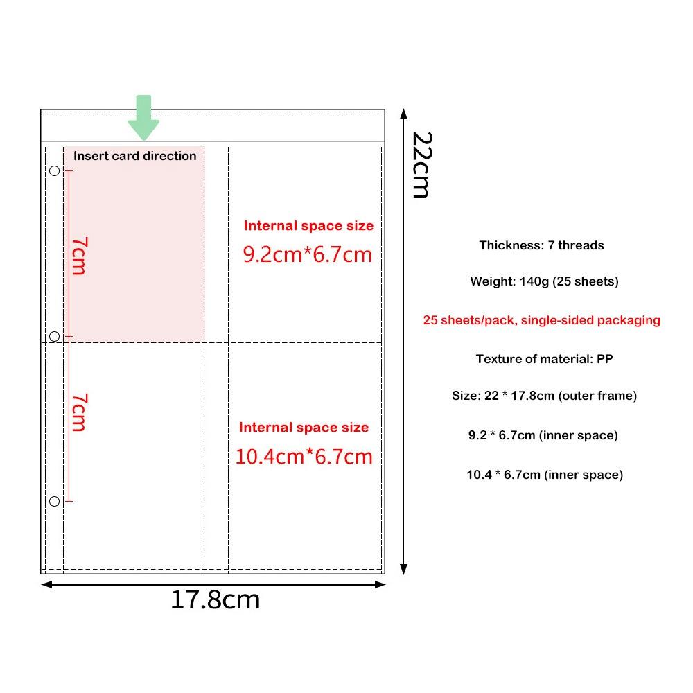 10 шт или 25 шт прозрачные листы для переплета фотокарточек Kpop с несколькими карманами фотоальбом фото