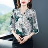 Шифоновая рубашка с цветочным принтом, женская весенне-летняя блузка с коротким рукавом и шикарным принтом, милая блузка с фонариком, Blusas
