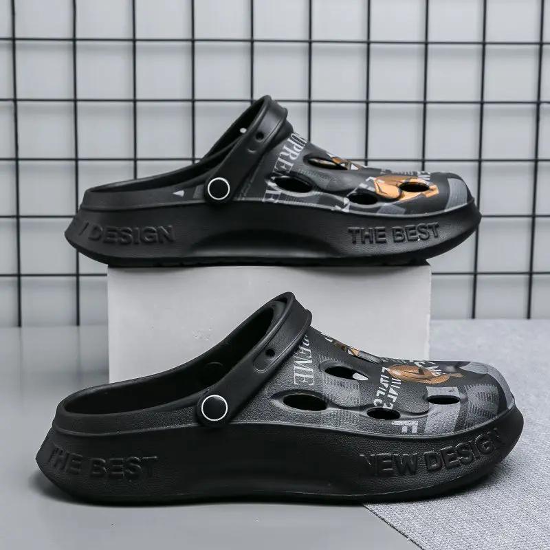 Fashion Slip-resistant Platform Slippers for Men Beach Sandals Man Casual Cheap Liquidation Rubber Designer Luxury 2024 Style Eva Shoes