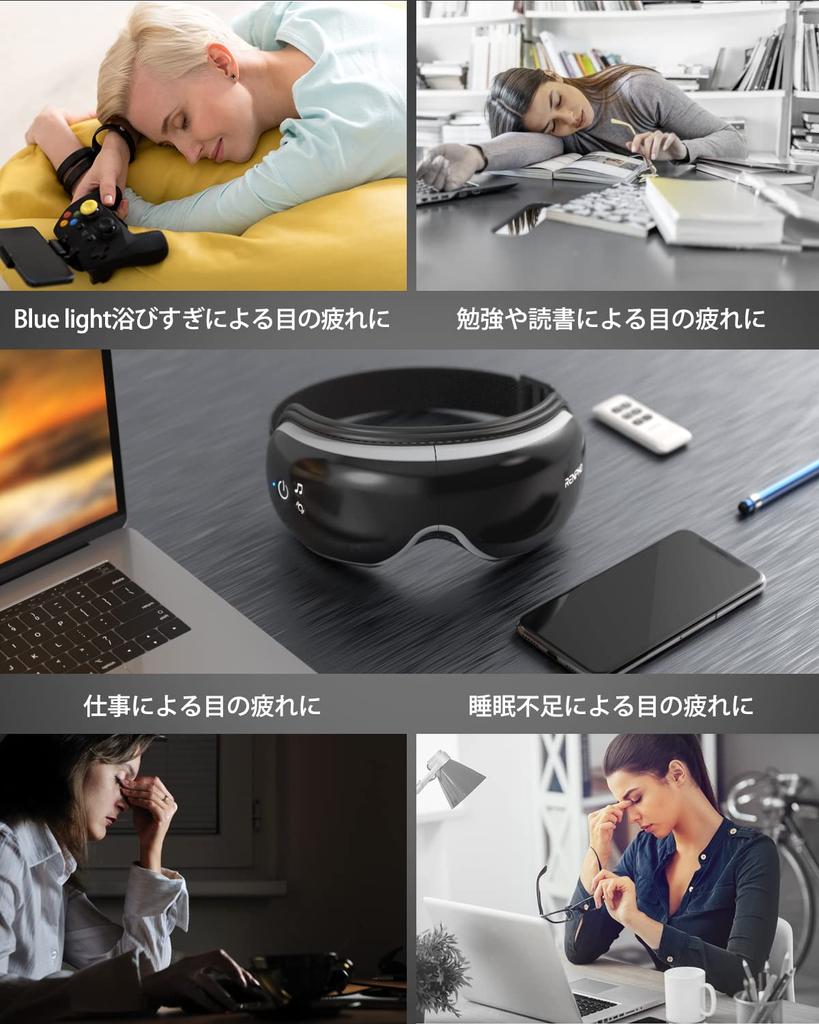 Используется RENPHO Air Eye Warmer 4D Relax с пультом дистанционного управления, новейшая технология нагрева графена, 5 режимов, горячая маска для глаз, зарядка через USB, унисекс