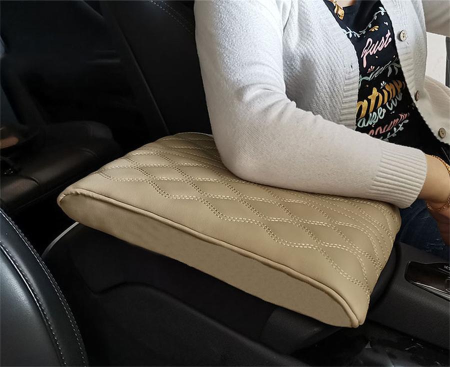 33*21*5CM Car Center Console Armrest Box Protection Cover Hand Support Pad Beige