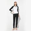 Womens UV Protection Rash Guard Set Quick Dry Swimwear Conservative Coverage Long Sleeve Top High-Waisted Bottom Surfing
