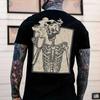Horror Devil Dark Punk Skull Graphic T - Shirts Harajuku Retro T Shirt Unisex Black White Casual Tee Summer Cotton Tops Camisetas