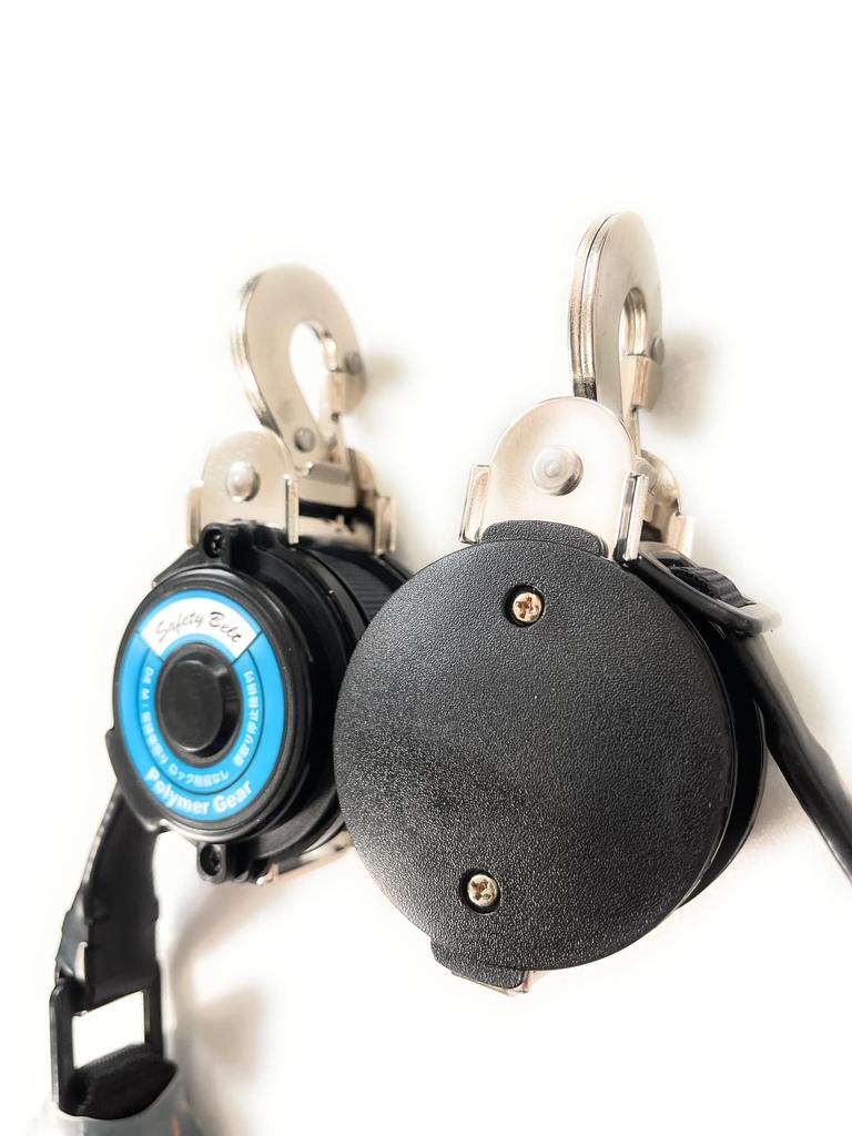 Polymer Gear Polymer Reel and Right for Full Body Safety Harness New Continuous with Rotating Hook Connection 1600mm Lanyard (Left Set) Lanyards,