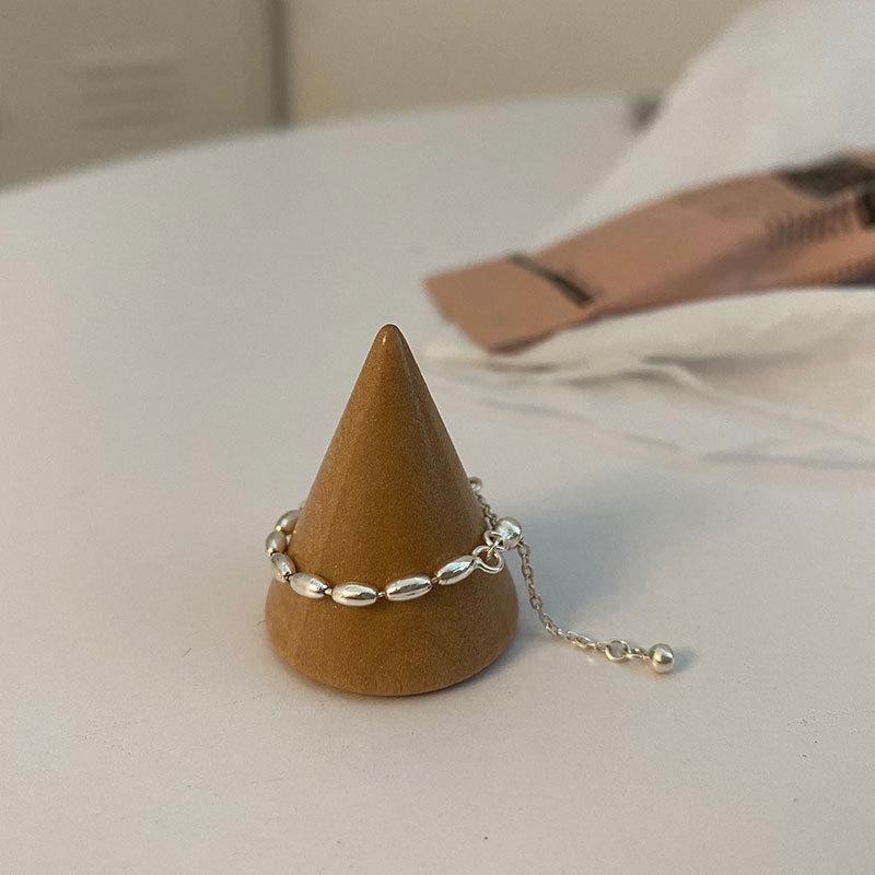 Современное корейское регулируемое серебряное кольцо, разработанное для женщин с модными деталями