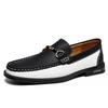 Men's Comfortable Breathable Hollow Out Driving Shoes Spring Summer New Cow Leather Shoes Business Style Slip-On Casual Loafers