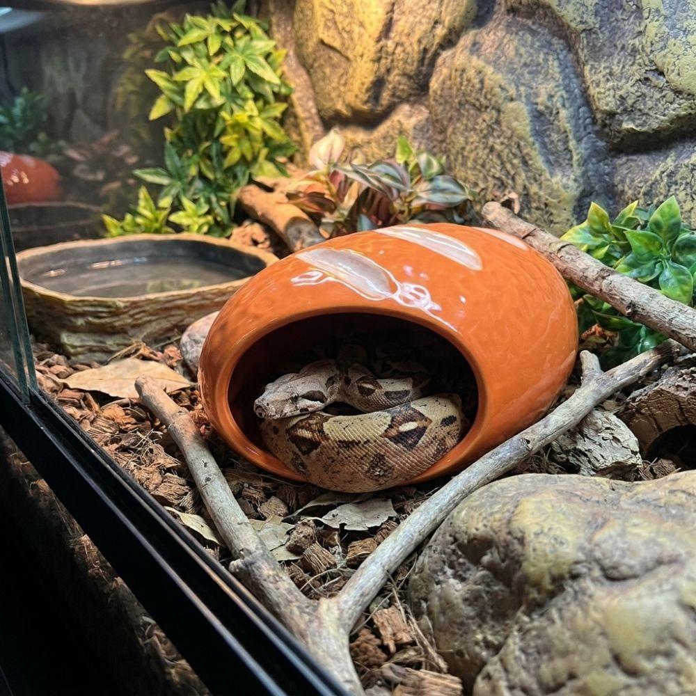 Cooling Bread Shaped Reptile Hideout Anti-slip Fish Spawning Cave Pet Habitat Cave Reptile Cage