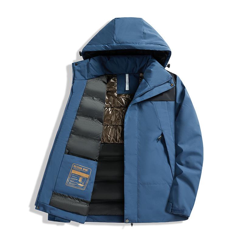 Унисекс Ветрозащитное хлопковое пальто с графеном: Теплая, водоотталкивающая куртка для осени и зимы