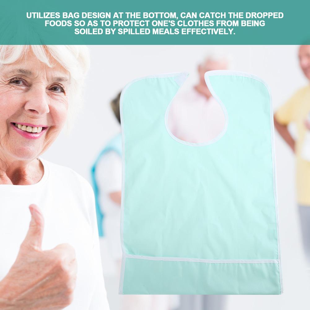 Водонепроницаемый взрослый нагрудник для еды, защитник одежды, помощь при еде, зеленый