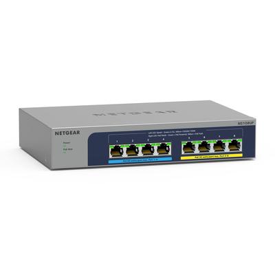 Коммутационный концентратор NETGEAR Giga 8 Port Ultra60 Silent Fanless MS108UP для корпоративного использования 2.5 PoE++ (PoE++x4/PoE+x4 230 Вт)