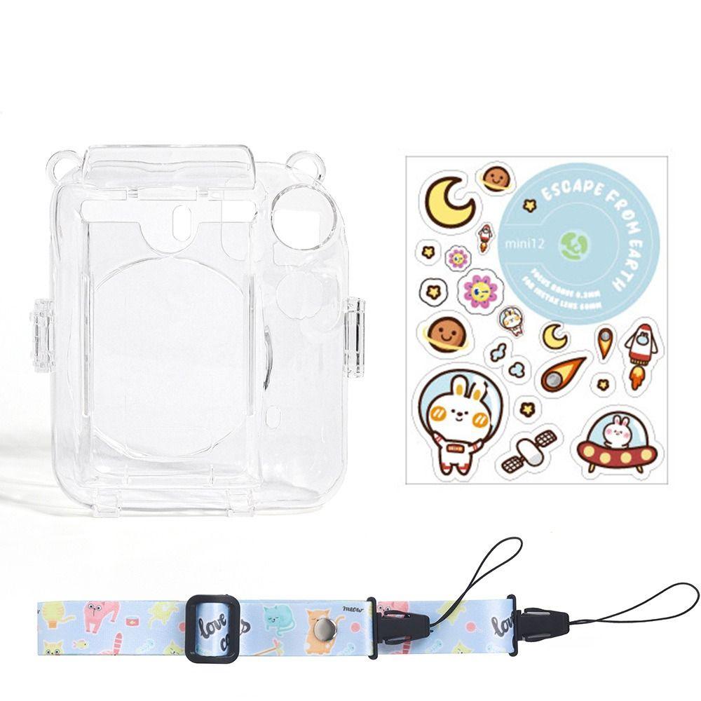 With Cute Sticker Travel Protective Shell for Fujifilm Instax Mini12 Camera Cover Protective Case
