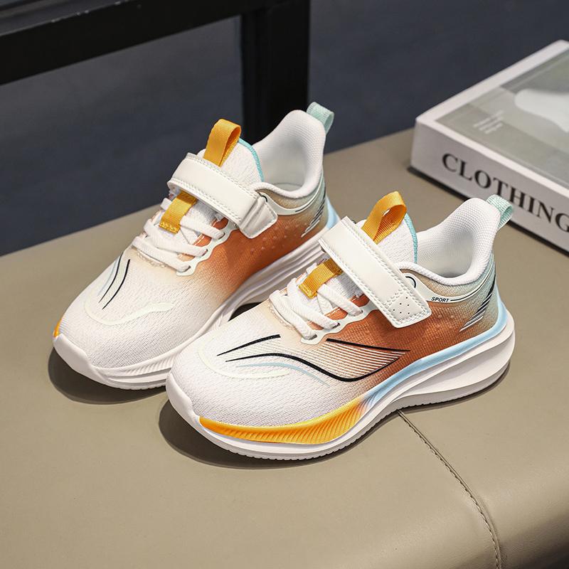 Новая мужская обувь среднего и большого размера на липучке, кроссовки для начальной школы, детская повседневная обувь с пружинящей подошвой