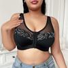 Thin Sexy Underwear Mesh Breast-control Sports Vest Embroidered Pattern Large Chest Small Bra