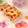 НОВЫЙ 10 шт. Формы для кексов с крышками и ложками Антипригарные Квадратные Алюминиевые Формы для выпечки Контейнер для хлеба Термостойкие Формы для тортов