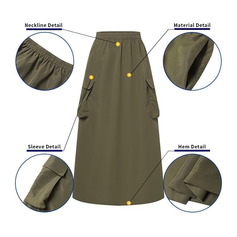 Женская миди с эластичной резинкой на талии, карманами и карманами, свободная однотонная полуюбка