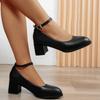 High Heels Spring New Fashion Pointed Thick Heel Word with Versatile High Heels Single Shoes Women
