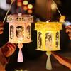 PVC Festival Lantern Glowing Vintage Hanging Lamp Manual Handheld Led Toy  Children Kids