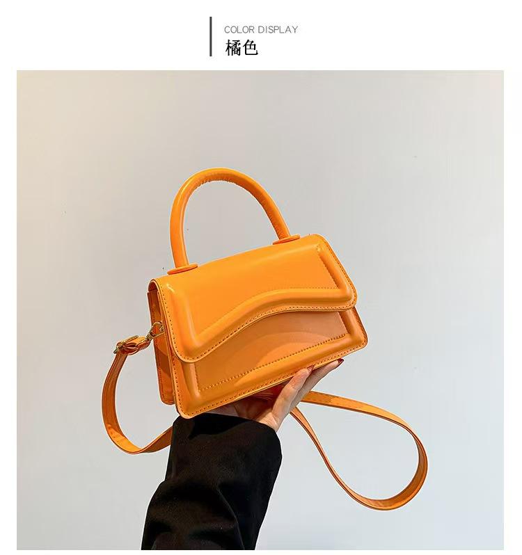 Small Fresh Women'S Bag Trendy Fashion Simple Shoulder Bag Solid Color Handbag Oblique Span Women'S Bag