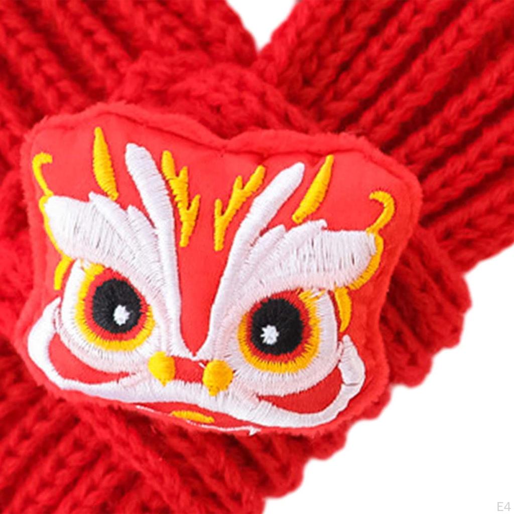 Вязаный шарф для кошек, аксессуары на год питомца, моющиеся, утеплитель для шеи для щенков