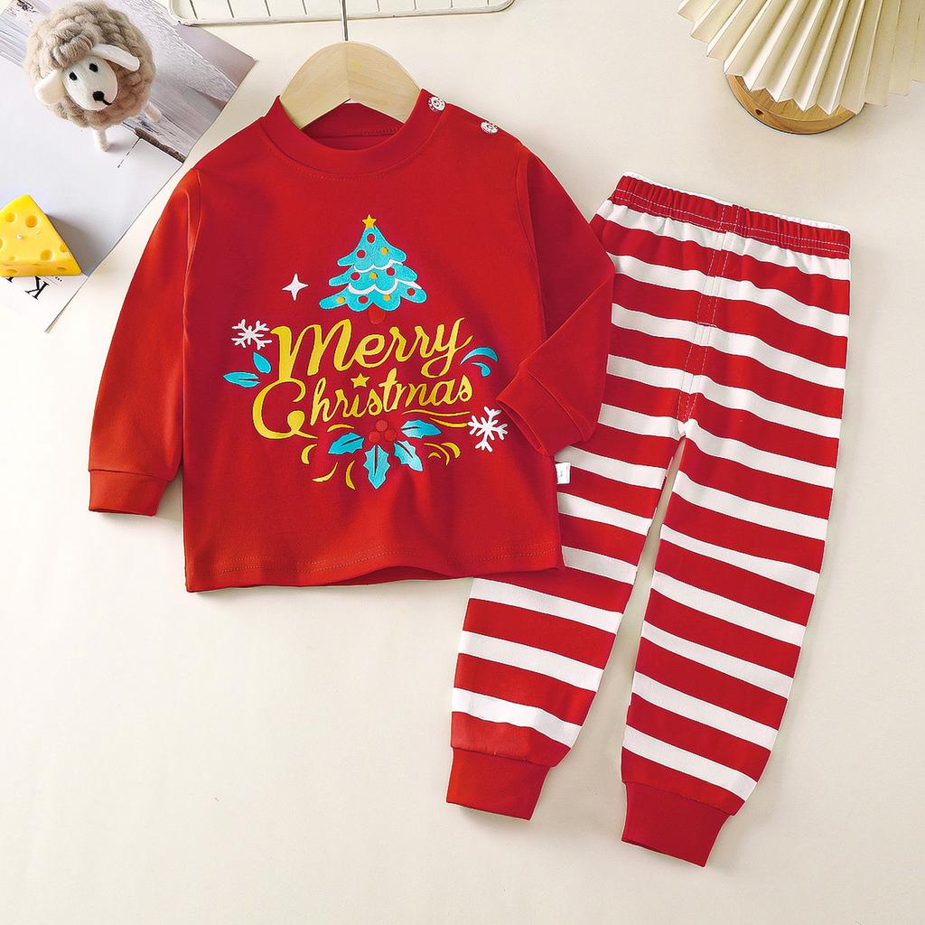Winter Kids Long Sleeve O Neck T Shirt Pants Set Casual Baggy 2pcs Suit Cotton Cartoon Printes Outfit