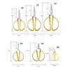 Gold Durable Craft Fabric Short Cutter Sewing Tool Household Shears Scissors Tailor Scissor