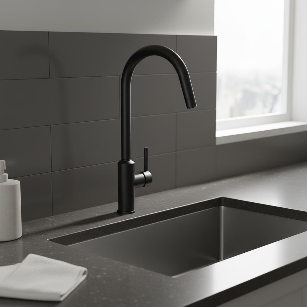 Stainless Steel Single-handle Kitchen Faucet Modern Classic Deck Installation Hotel Ceramic Design