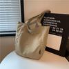 Solid Casual Canvas Casual Tote Zipper Handbag Fashion Simple Shoulder Bags for Woman