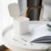 Storage Box Plastic Mini Desktop Bin Large Capacity Nordic Style Small Trashcan Portable Square Garbage Holder Office