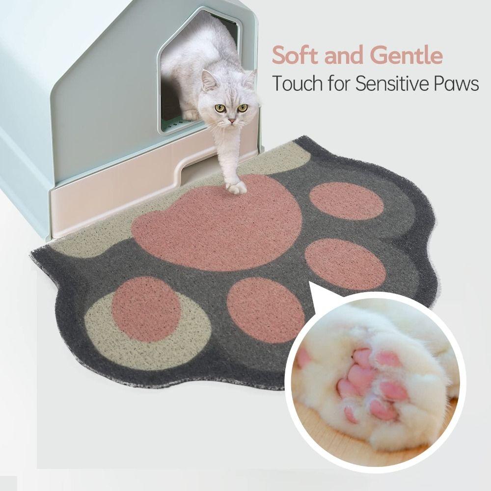 Odor Control Litter Trapping Mat Waterproof Litter Box Mat Cute Pet Door Mat  Home Floor