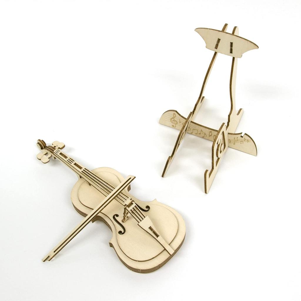 Подставка для смартфона в виде виолончели. Деревянный 3D-пазл. Набор для самостоятельного изготовления, который понравится всем: от учеников начальной школы до взрослых. Развивающая игрушка для