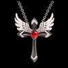 Angel Cross Necklace Russia Hot Sale Sterling Silver Plated Platinum Minimalist Clavicle Chain Women's Fashion Jewelry Trendy Gift