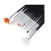 15 Pcs Nail Decoration Brush Black, Nail Brush