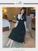 2025 Summer French Retro Tea Break Hepburn-Style Waist-Slimming Black Maxi Dress
