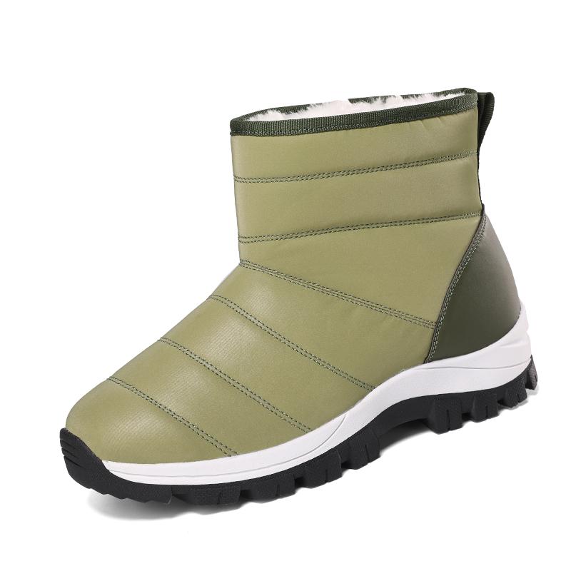 Ladies' Winter Fashionable Anti Slip Wear-resistant and Warm High Top Cotton Shoes with Added Fleece Outdoor Snow Boots