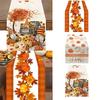 Pumpkin Print Decorative Tablecloth Table Flag Rectangular Living Room Dining Table Decoration Dirt Resistant Table Flag