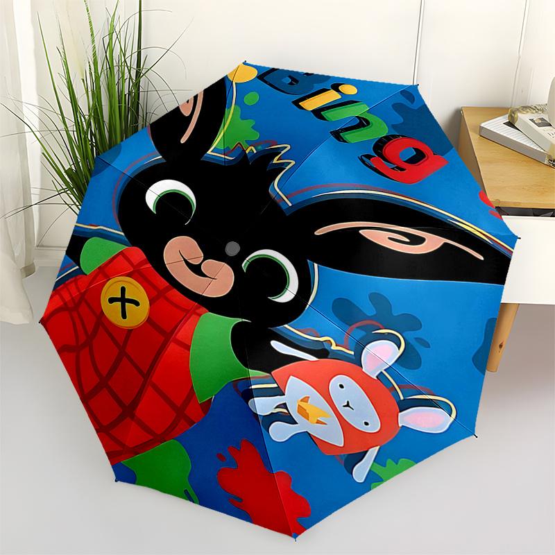 Bing Bunny Rainy Day Umbrella: Automatic Opening, Foldable Design, 8 Bone Frame, Outdoor Use, Perfect Gift for Fans and Travelers0104093a