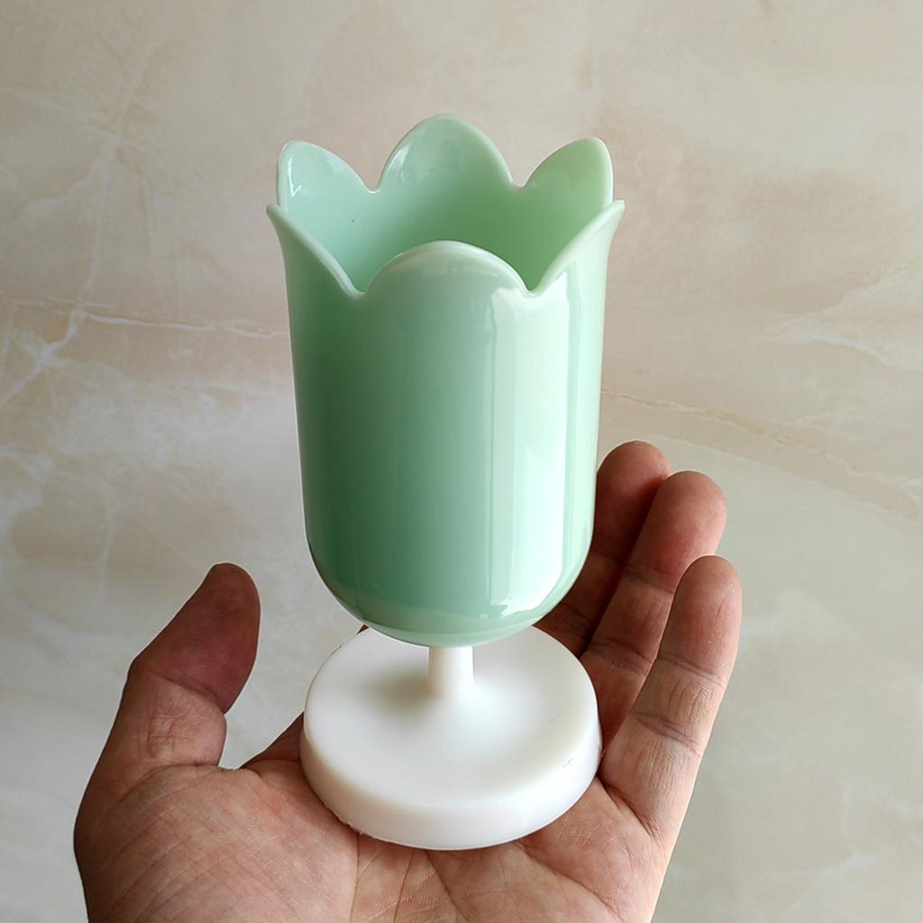 Sweet Tulip Shaped Pen Holders Creative Makeup Brush Holder Storage Box Gifts for Students Women Home School Desk Organizer