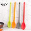 Food Grade Silicone Spoon Long Handle Spoon, Heat Resistant Stirring Multi-purpose Dishwasher Safe Non-stick Mixing Kitchen Utensils