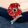 Red Remembrance Brooch VE Day 80th Anniversary Food Pins Luxury Couple Pins for Unisex