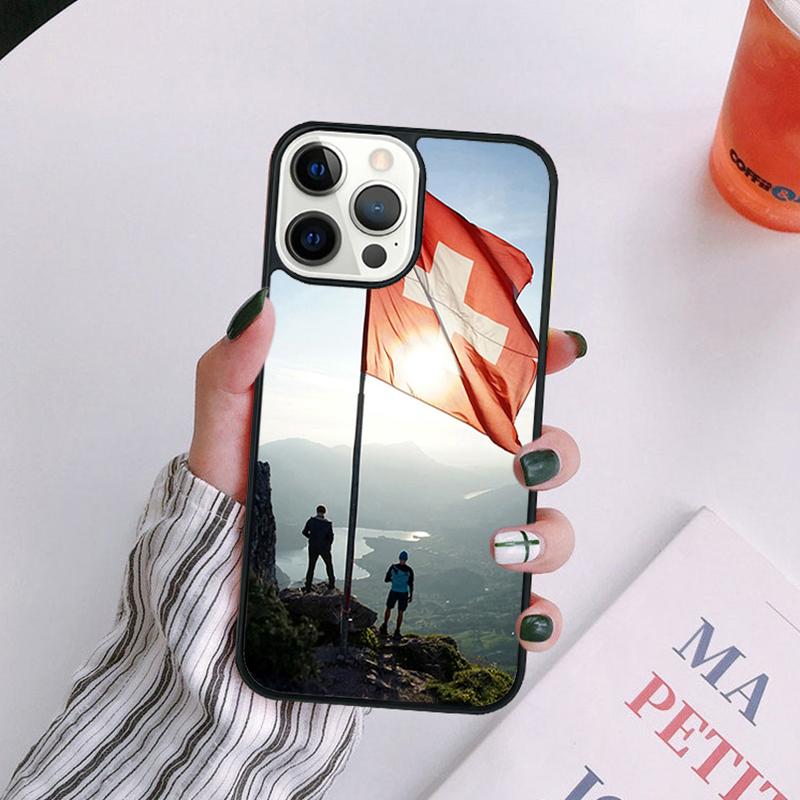 Швейцария Швейцарский Флаг Чехол для Телефона Для iPhone 17 Air 16 15 14 13 12 11 Pro Max Plus Max Чехол Оболочка coque