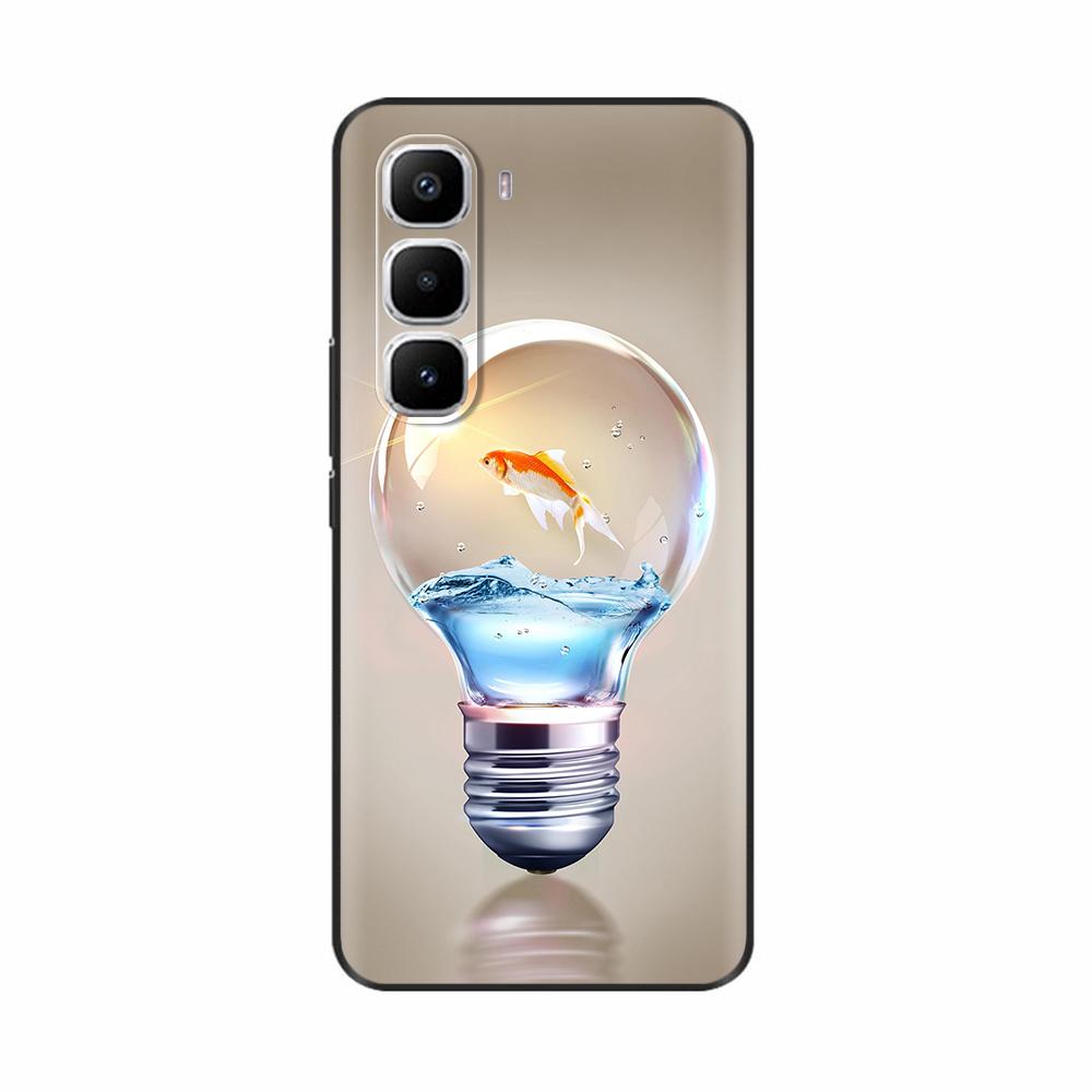 Чехол для Infinix Hot 60 Pro Plus Силиконовый Милый Кот Панда Модный Цветок Любовь Расписной Чехол для Телефона Для Infinix Hot 60 Pro Hot60 Pro